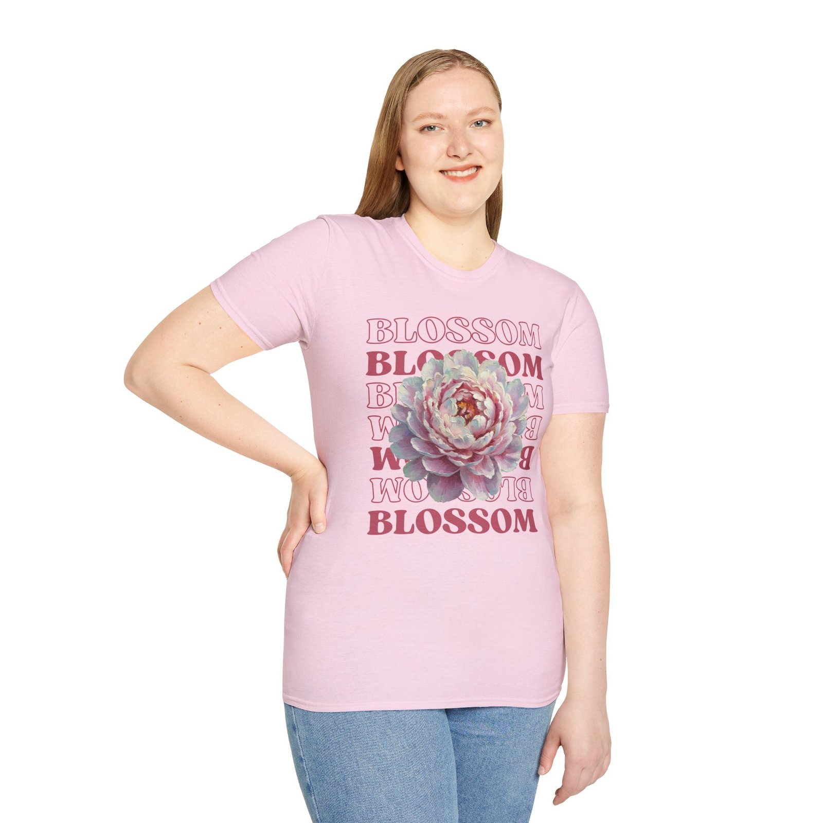 Blossom Floral Tee — Pink Peony Graphic T-Shirt - Image 42