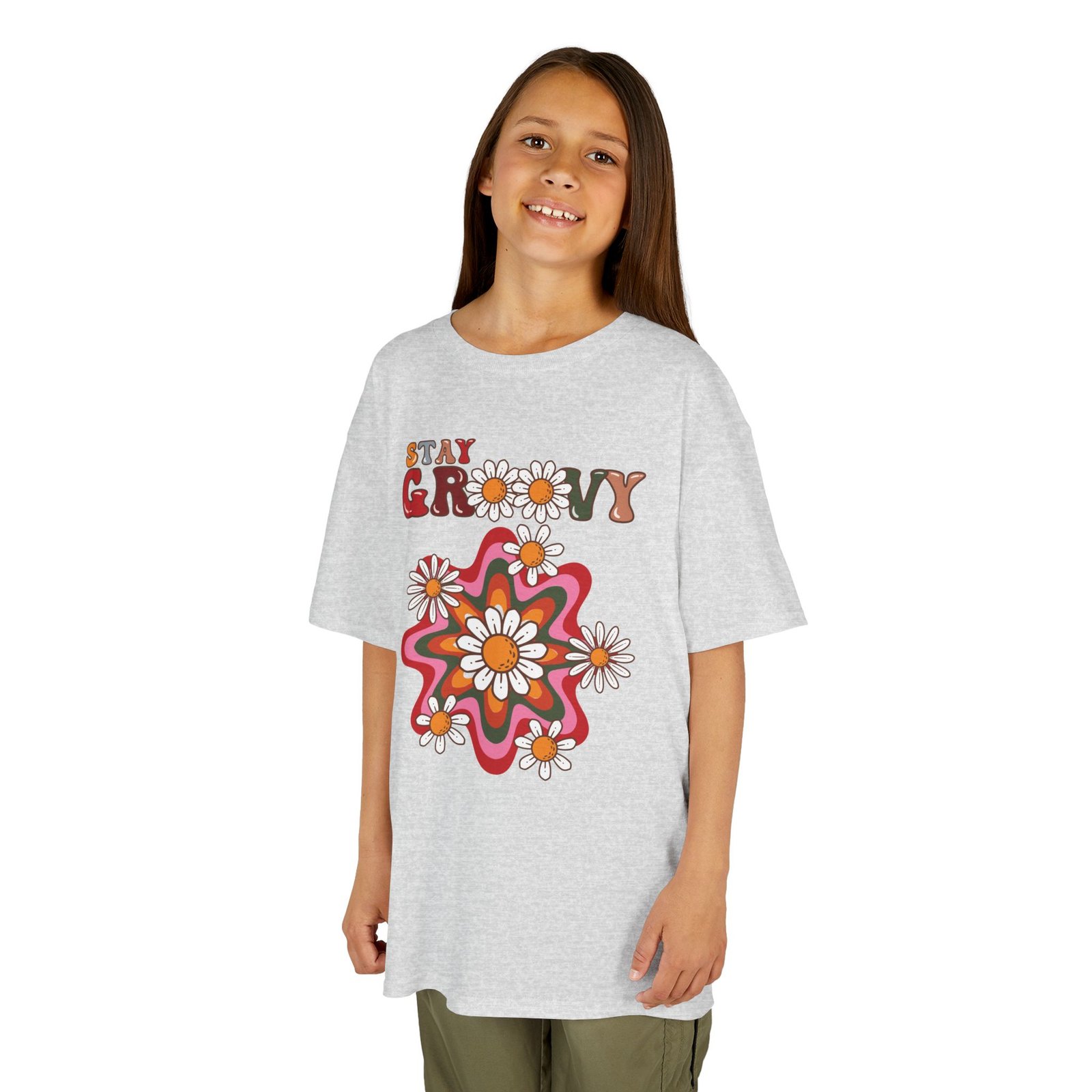 Kids T-Shirt — "Stay Groovy" Retro Flower Graphic - Image 8