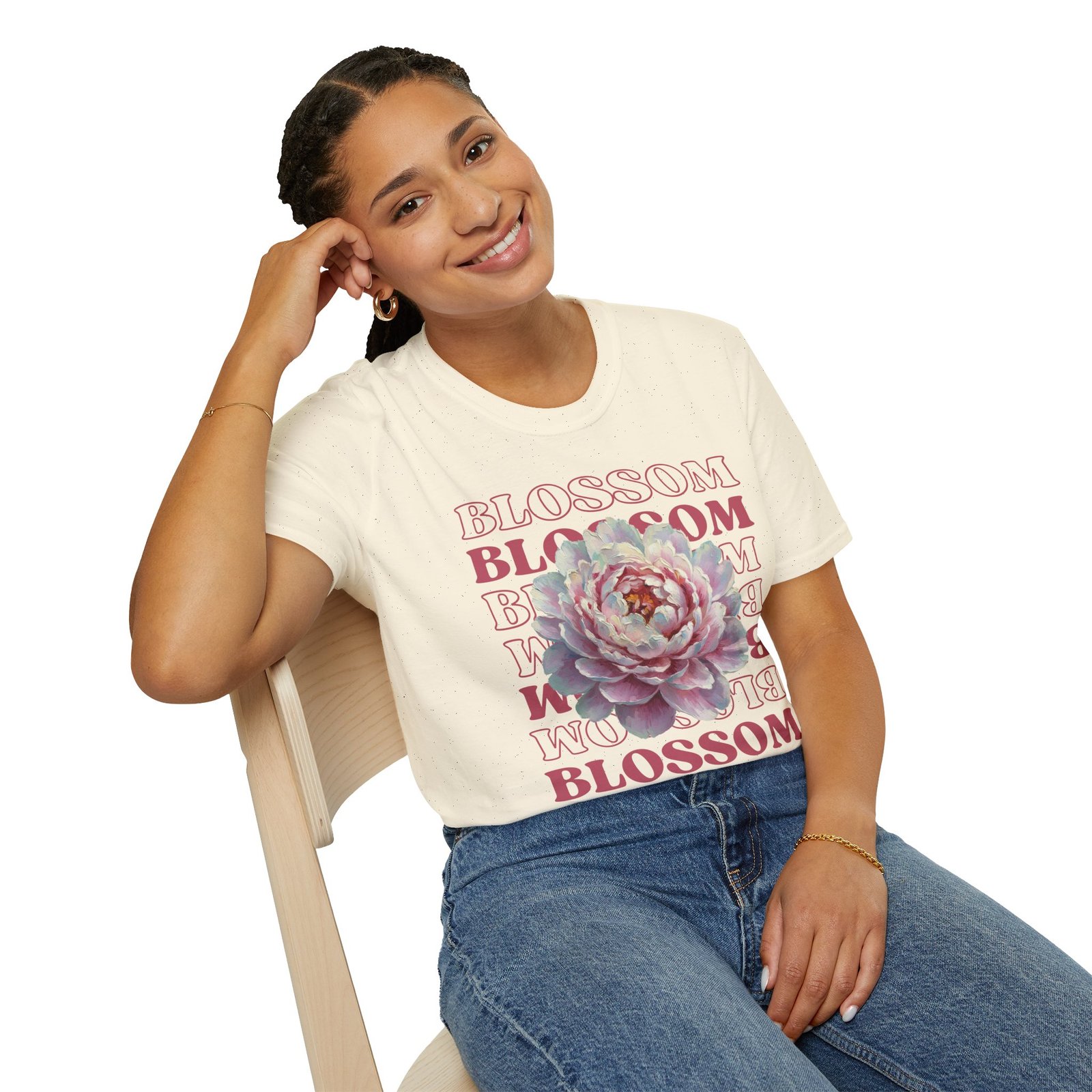 Blossom Floral Tee — Pink Peony Graphic T-Shirt - Image 27