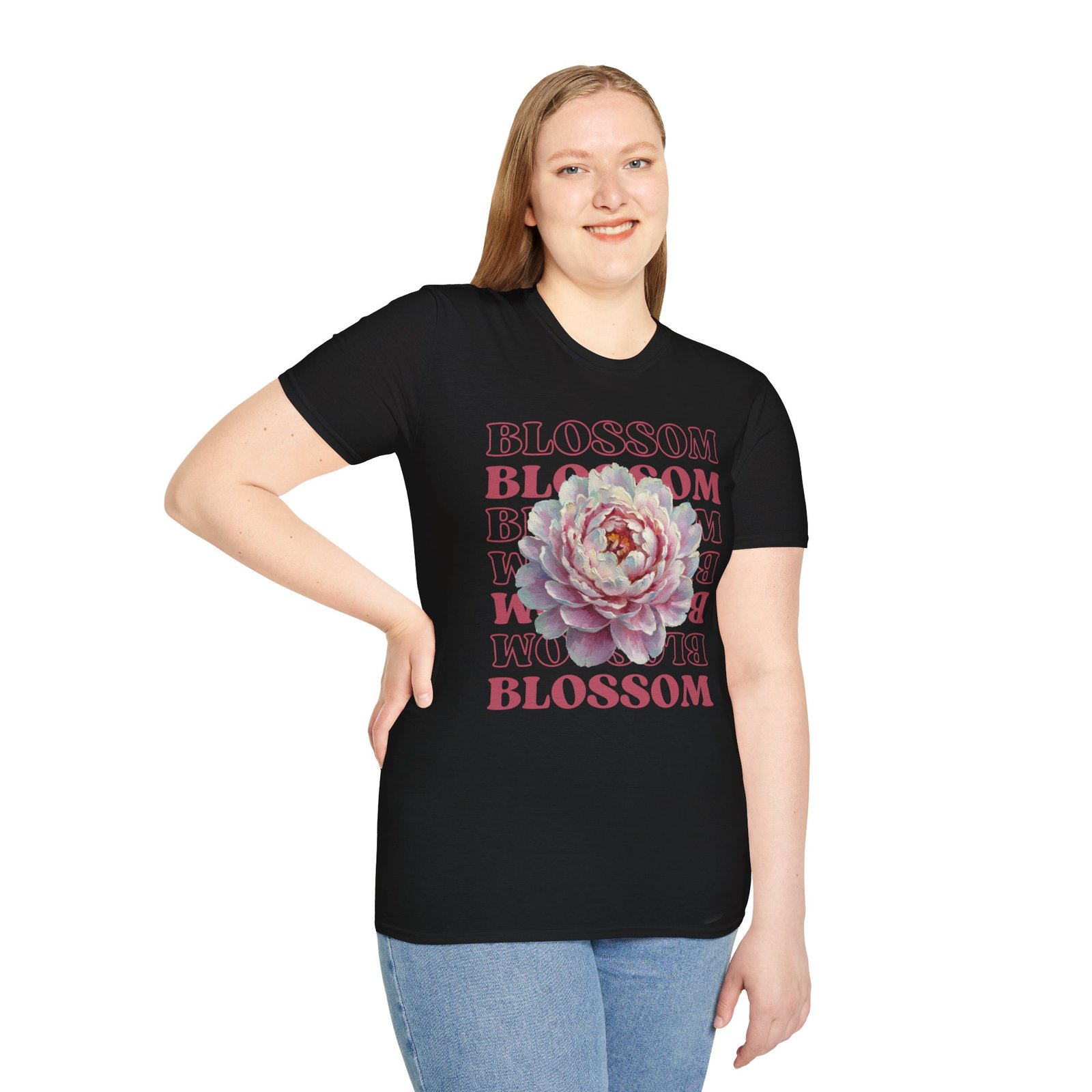 Blossom Floral Tee — Pink Peony Graphic T-Shirt - Image 14
